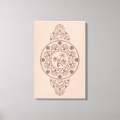 Aangepaste Mocha Rococo Lotus Siermandala Canvas Afdruk (Voorkant)