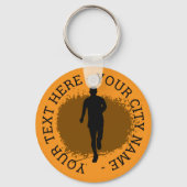 Aangepaste modderloop evenement sleutelhanger cade (Voorkant)