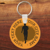 Aangepaste modderloop evenement sleutelhanger cade (Voorkant)