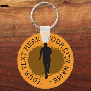 Aangepaste modderloop evenement sleutelhanger cade