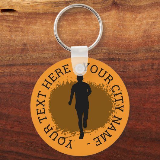 Aangepaste modderloop evenement sleutelhanger cade (Voorkant)