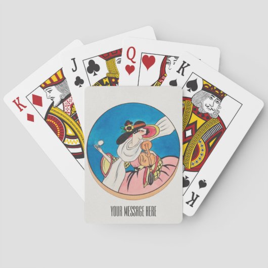 Aangepaste  Mode Blauw en Roze Pokerkaarten (Achterkant)