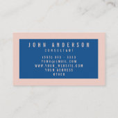 Aangepaste Mode Bleke Dogwood en Lapis Blue Settin Visitekaartje (Achterkant)