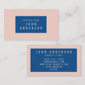 Aangepaste Mode Bleke Dogwood en Lapis Blue Settin Visitekaartje (Voorkant / Achterkant)