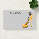 Aangepaste mode diva in stiletto geel post-it® notes (Kantoor)