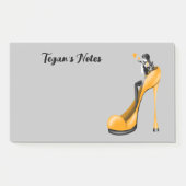 Aangepaste mode diva in stiletto geel post-it® notes (Voorkant)