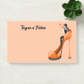 Aangepaste mode diva in stiletto oranje post-it® notes (Kantoor)