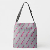 Aangepaste mode diva in Stiletto Roze Crossbody Tas (Achterkant)