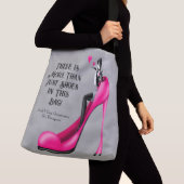 Aangepaste mode diva in Stiletto Roze Crossbody Tas (Dichtbij)