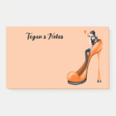 Aangepaste Mode Diva in Stiletto Sinaasappel Post-it® Notes (Voorkant)