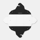 Aangepaste Mode Luxe zwart-witte streep Bedankdoosjes (Uitgevouwen)