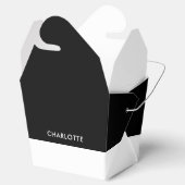 Aangepaste Mode Luxe zwart-witte streep Bedankdoosjes (Geopend)