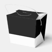 Aangepaste Mode Luxe zwart-witte streep Bedankdoosjes (Achterkant)