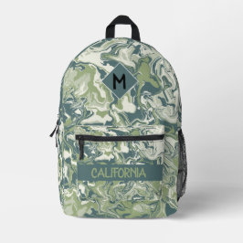 Aangepaste mode stijlvolle oceaan waterverf patroo bedrukte rugzak