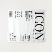 Aangepaste Modemagazine Banner Decoratie, Witte Fe Wandkleed (Voorkant (horizontaal))