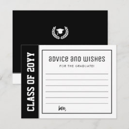 Aangepaste Modern Bold Afstuderen Advies & Wensen Notitiekaartje