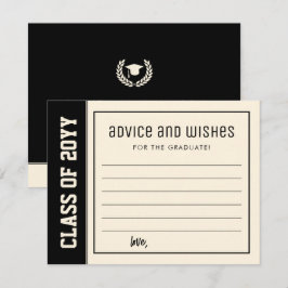 Aangepaste Modern Bold Afstuderen Advies & Wensen Notitiekaartje