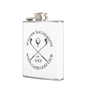 Aangepaste Modern Classic Golf Club Name Heupfles (Links)