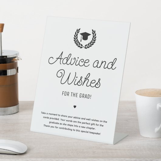 Aangepaste Modern Eenvoudig Afstuderen Advies en W Reclamebord Met Voetstuk (Insitu)