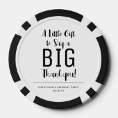 Aangepaste modern en Schattige dank u geschenken Poker Chips (Achterkant)