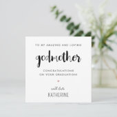 Aangepaste Modern en Schattige Godmother Afstudere Kaart (Staand voorkant)