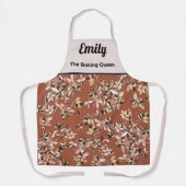 Aangepaste modern gestileerde bloemenpatroon schor schort (Voorkant)