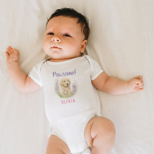 Aangepaste Modern Golden Retriever Puppy Romper