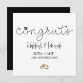 Aangepaste Modern Huwelijk Mubarak Huwelijkscadeau Feestdagenkaart (Voorkant / Achterkant)