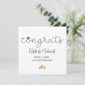 Aangepaste Modern Huwelijk Mubarak Huwelijkscadeau Feestdagenkaart (Staand voorkant)