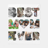 Aangepaste moderne 11 foto Beste moeder ooit Fleece Deken (Voorkant)