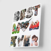 Aangepaste moderne 11 foto Beste moeder ooit Vierkante Klok (Hoek)