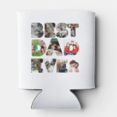 Aangepaste moderne 11 foto Beste vader ooit Blikjeskoeler (Achterkant)