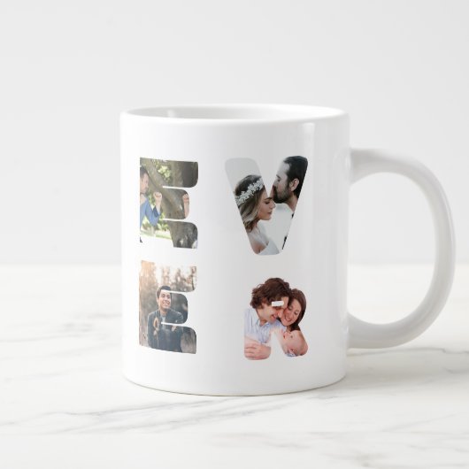 Aangepaste moderne 11 foto Beste vader ooit vaders Grote Koffiekop (Rechts)