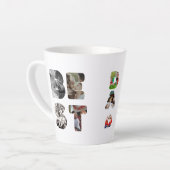 Aangepaste moderne 11 foto Beste vader ooit vaders Latte Mok (Linkerhoek)