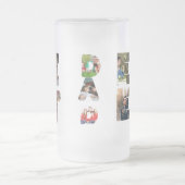 Aangepaste moderne 11 foto Beste vader ooit vaders Matglas Bierpul (Center)