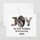 Aangepaste moderne 3 fotocollage-vreugde voor de w briefkaart (Voorkant / Achterkant)