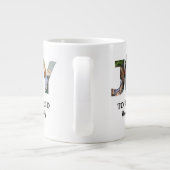 Aangepaste moderne 3 fotocollage-vreugde voor de w grote koffiekop (Achterkant)