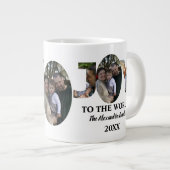 Aangepaste moderne 3 fotocollage-vreugde voor de w grote koffiekop (Voorkant rechts)