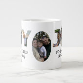 Aangepaste moderne 3 fotocollage-vreugde voor de w grote koffiekop (Voorkant)