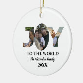 Aangepaste moderne 3 fotocollage-vreugde voor de w keramisch ornament (Links)