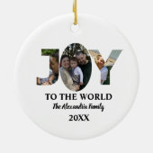 Aangepaste moderne 3 fotocollage-vreugde voor de w keramisch ornament (Achterkant)