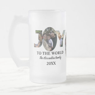 Aangepaste moderne 3 fotocollage-vreugde voor de w matglas bierpul