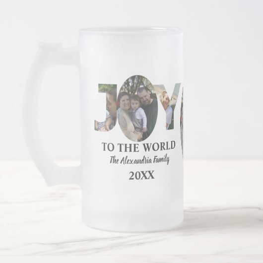 Aangepaste moderne 3 fotocollage-vreugde voor de w matglas bierpul (Links)