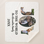 Aangepaste moderne 3 fotocollage-vreugde voor de w sherpa deken (Voorkant)