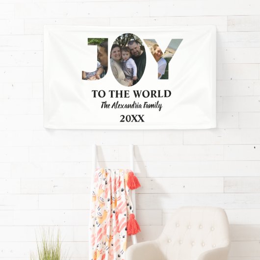 Aangepaste moderne 3 fotocollage-vreugde voor de w spandoek (Insitu)