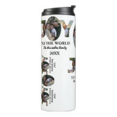 Aangepaste moderne 3 fotocollage-vreugde voor de w thermosbeker (Gedraaid links)