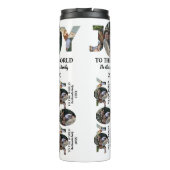 Aangepaste moderne 3 fotocollage-vreugde voor de w thermosbeker (Achterkant)