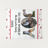 Aangepaste moderne 3 fotocollage-vreugde voor de w wandkleed (Voorkant (horizontaal))