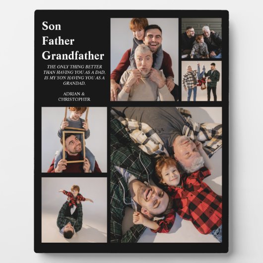 Aangepaste Moderne 3 generaties | 6 Foto Fotoplaat (Voorkant)