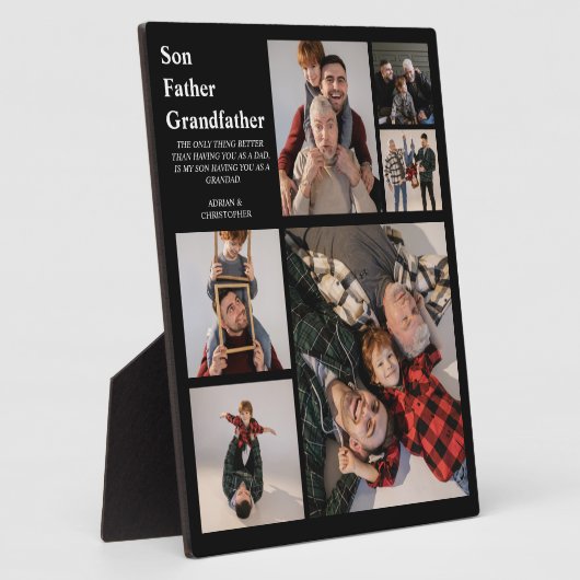 Aangepaste Moderne 3 generaties | 6 Foto Fotoplaat (Zijkant)